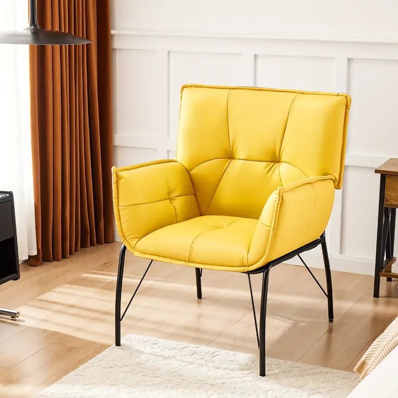 Modern Fuchsia Velvet Accent Chair with Tufted Padded Cushion, – Comfy Upholstered Armchair for Living Room or Bedroom, Soft Velvet Fabric, Wingback Design, Easy to Clean, Bedroom Accent Chair | Vibrant Decor Piece | Tufted Cushioning, Accent Chair for Living Room