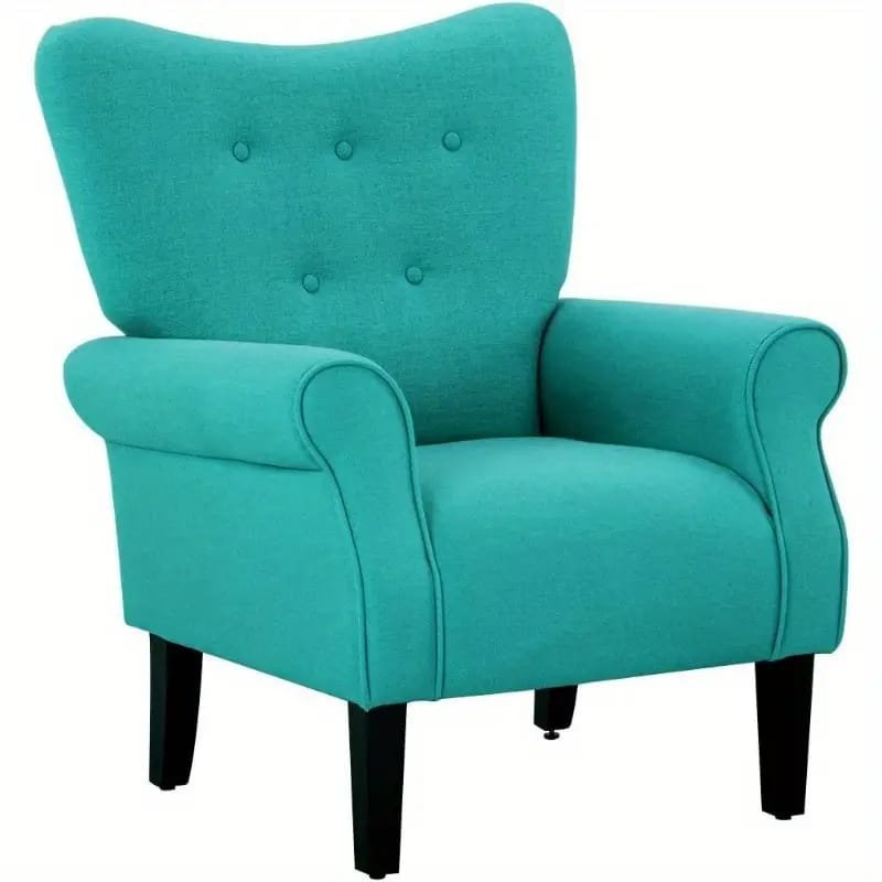 Modern Fuchsia Velvet Accent Chair with Tufted Padded Cushion, – Comfy Upholstered Armchair for Living Room or Bedroom, Soft Velvet Fabric, Wingback Design, Easy to Clean, Bedroom Accent Chair | Vibrant Decor Piece | Tufted Cushioning, Accent Chair for Living Room