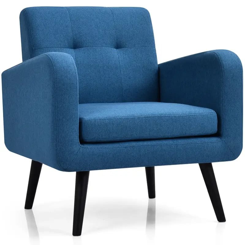 Modern Fuchsia Velvet Accent Chair with Tufted Padded Cushion, – Comfy Upholstered Armchair for Living Room or Bedroom, Soft Velvet Fabric, Wingback Design, Easy to Clean, Bedroom Accent Chair | Vibrant Decor Piece | Tufted Cushioning, Accent Chair for Living Room