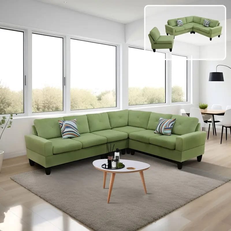 1pc ROORUNS Modern Teddy Sofa, Metal Frame, 93.70" Long Couch with 2 Pillows, 3 Seating Capacity for Apartment, Office, Living Room