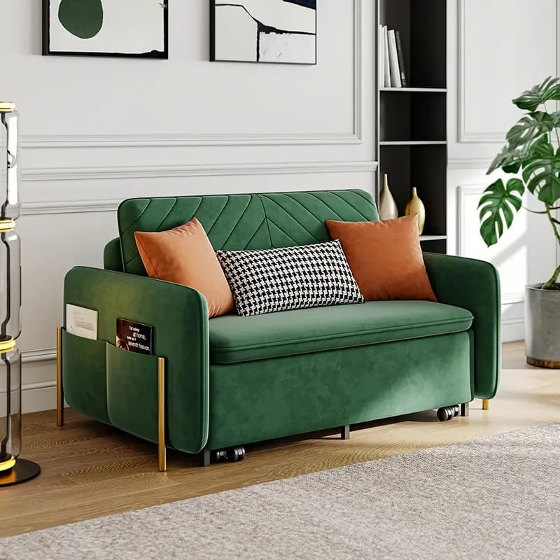 1pc ROORUNS Modern Teddy Sofa, Metal Frame, 93.70" Long Couch with 2 Pillows, 3 Seating Capacity for Apartment, Office, Living Room