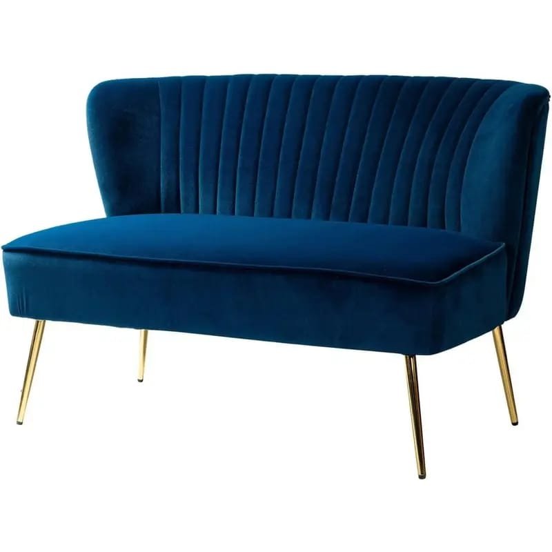 1pc ROORUNS Modern Teddy Sofa, Metal Frame, 93.70" Long Couch with 2 Pillows, 3 Seating Capacity for Apartment, Office, Living Room