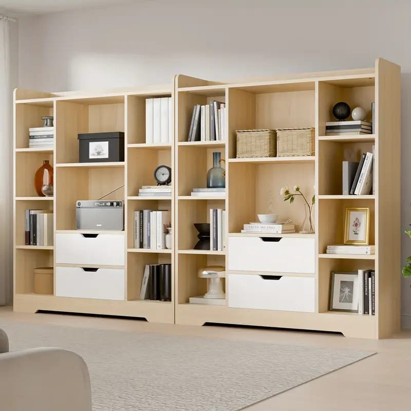 Bookcase Storage] Industrial-style  Etagere Bookcase, A Freestanding Bookshelf That Amplifies Style And Utility In Any Living Room. This Tall Display Shelf Doubles As A Storage Organizer, Boasting   Storage shelves