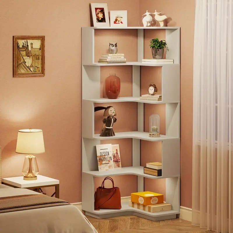 Bookcase Storage] Industrial-style  Etagere Bookcase, A Freestanding Bookshelf That Amplifies Style And Utility In Any Living Room. This Tall Display Shelf Doubles As A Storage Organizer, Boasting   Storage shelves